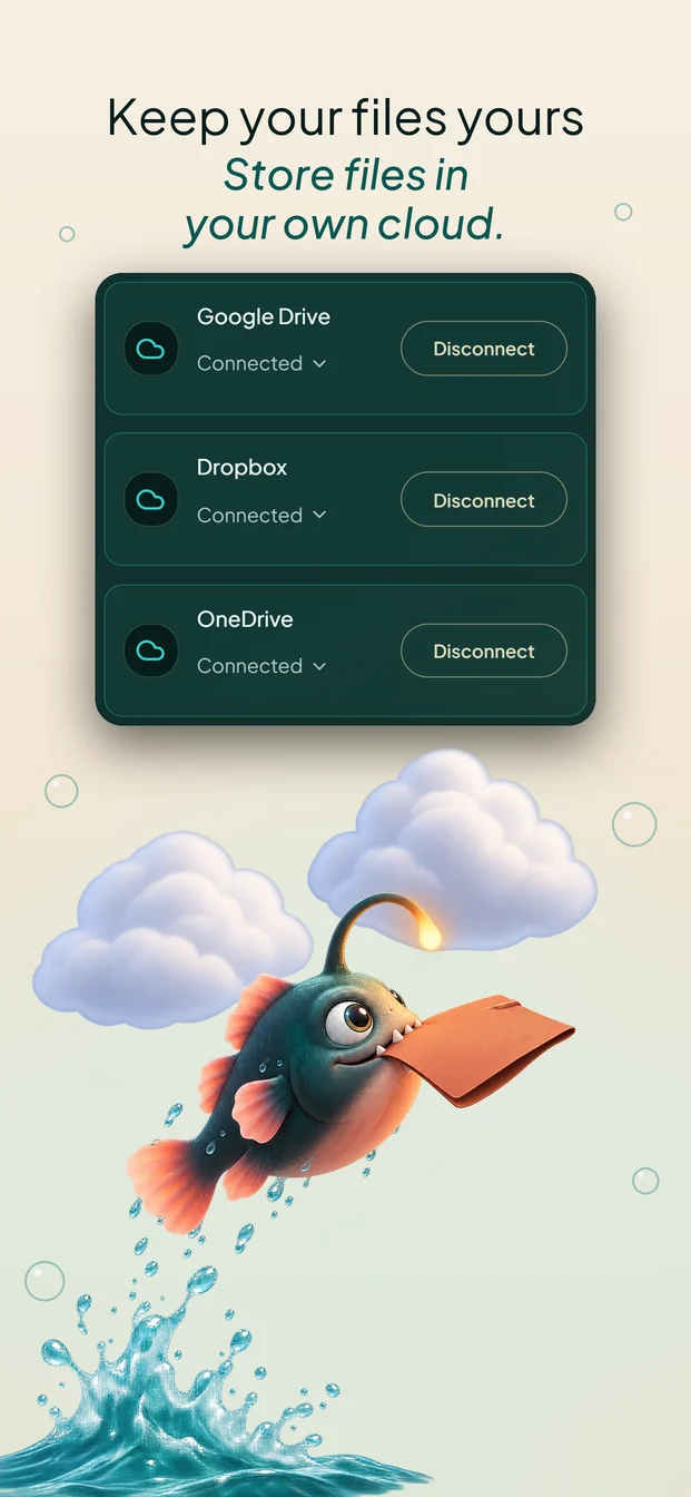 App Store screen: Keep your files yours. Store files in your own cloud.